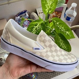 Checkered Slip On Vans😍